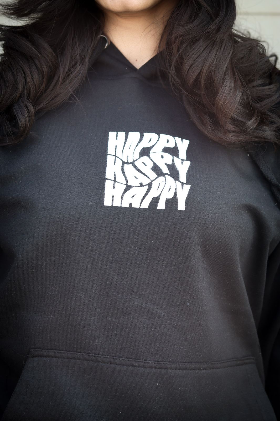 Unisex Black Printed Hoodie